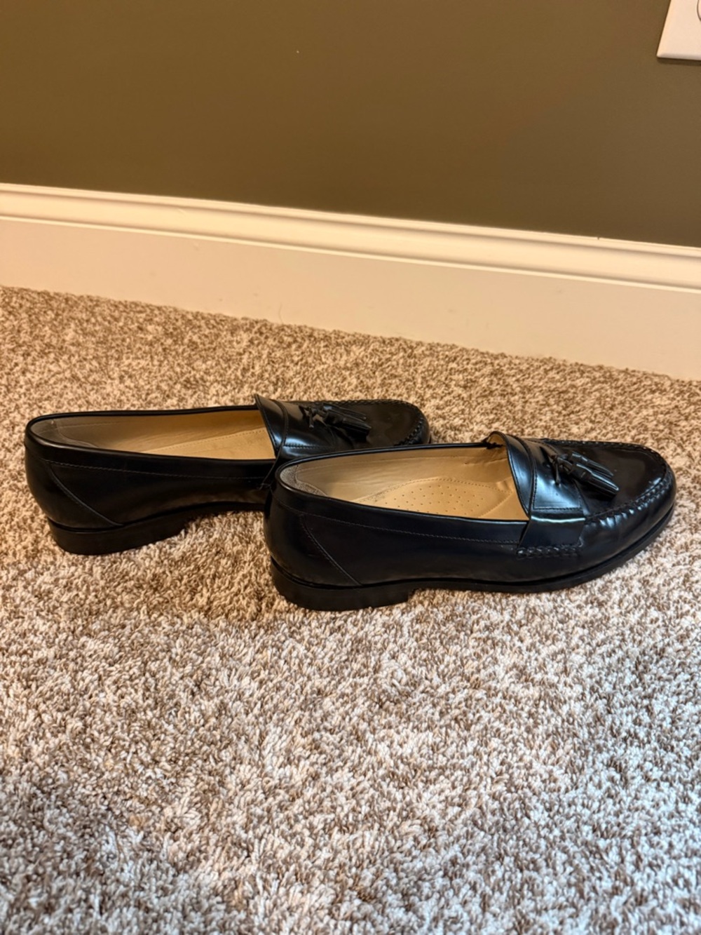 Bass Black Leather Tassel Penny Loafers - Picture 2 of 5